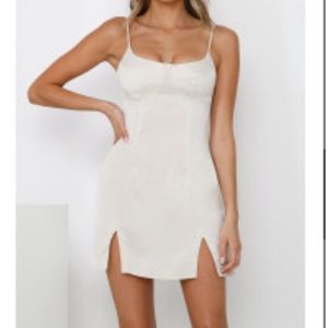 Hello Molly White bustier dress